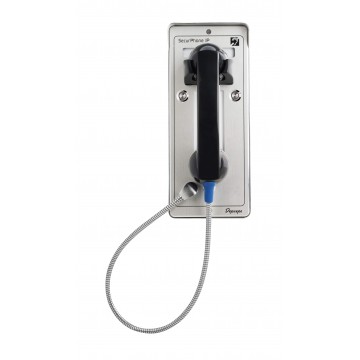 Teléfono de seguridad analógico gris Emergencia 2 botones