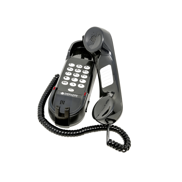 Teléfono de emergencia analógico negro HD2000 Teclado abierto