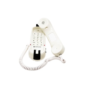 Téléphone d'urgence HD2000 analogique blanc Clavier Ampli 3 mémoires ouvert