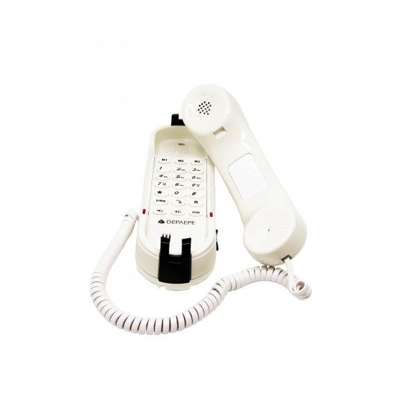 Telefone de emergência HD2000 analógico branco Teclado Ampli 3 memórias aberto