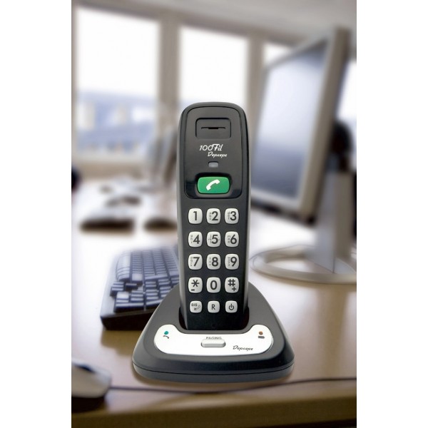 Particularly simple cordless telephone in an office