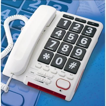 Téléphone analogique aux touches extra-larges marquées en Braille