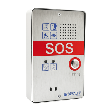 Intercomunicador de llamada de emergencia SOS compacto de 1 botón para áreas de espera seguras