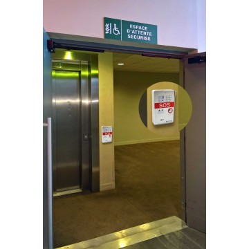Intercomunicador compacto para llamadas de emergencia 1 botón SOS en una zona de espera segura