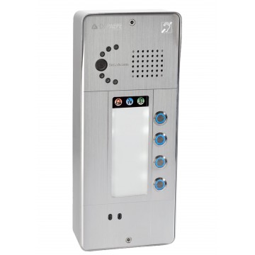 Intercomunicador IP gris 4 botones