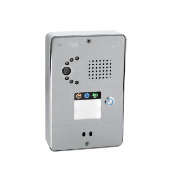 Compact gray IP intercom 1 button