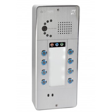 Interphone IP gris 8 boutons