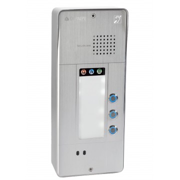 Interfone analógico cinza 3 botões