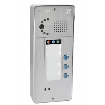Intercomunicador analógico gris 3 botones cámara analógica o IP