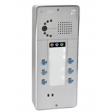 Interphone analogique gris 6 boutons caméra analogique ou IP
