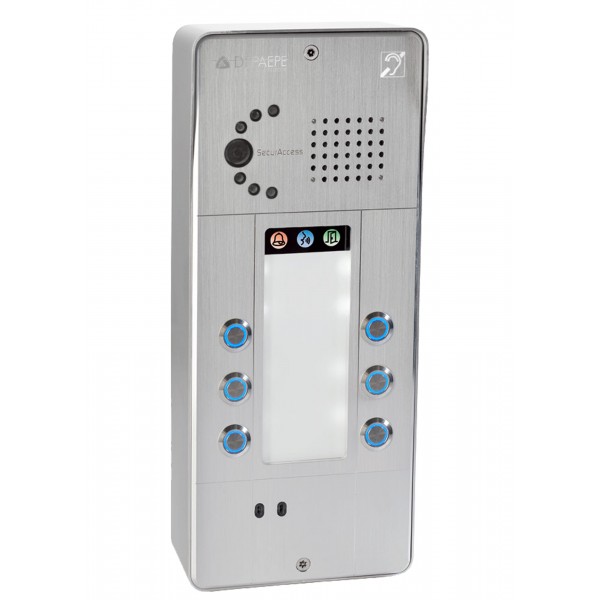 Intercomunicador analógico gris 6 botones cámara analógica o IP