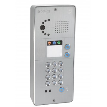 Interphone analogique gris clavier 2 boutons caméra analogique ou IP