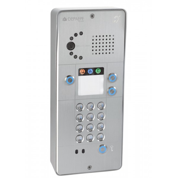 Interfone analógico cinza com teclado 3 botões câmara analógica ou IP